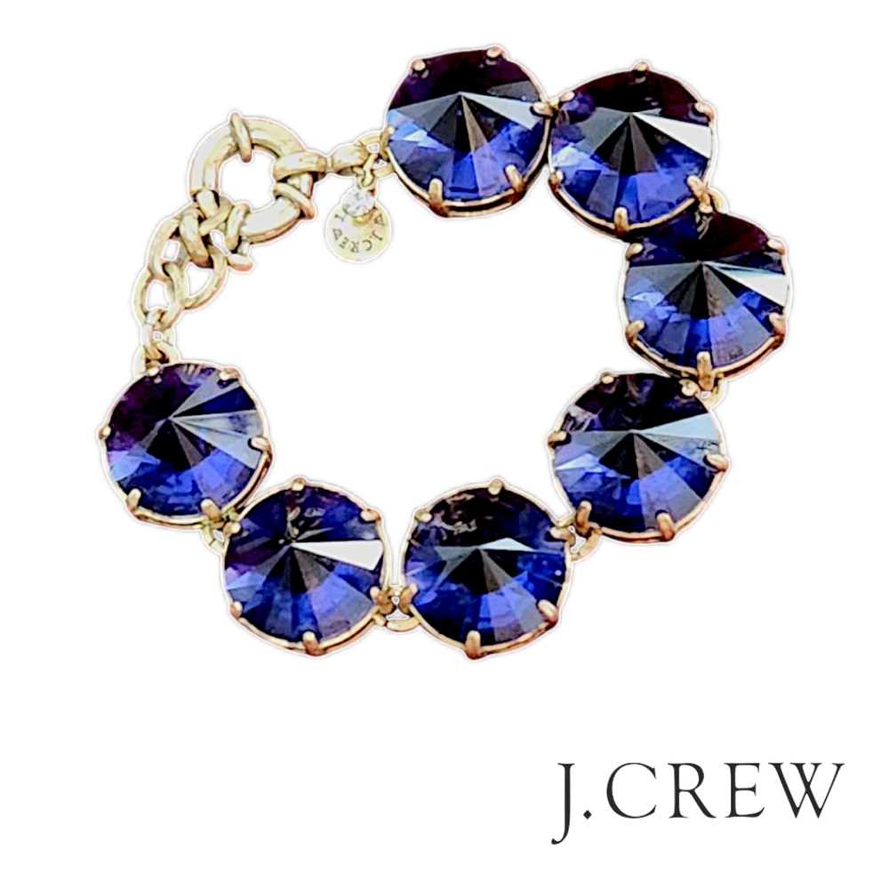 J. Crew - Stunning Blue Crystal Statement Bracelet
